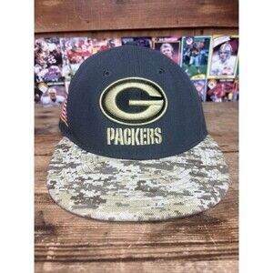 New Era 59Fifty Hat  Green Bay Packers NFL  Salute To Service Fitted Cap 7 1/4
